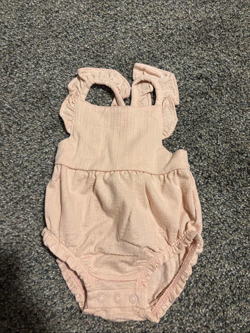 Carter's Light Pink Ruffle Strap One-Piece Bodysuit